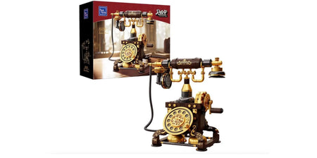 Pantasy UK Retro Phone Vintage-style phone with gold and black design on a white background