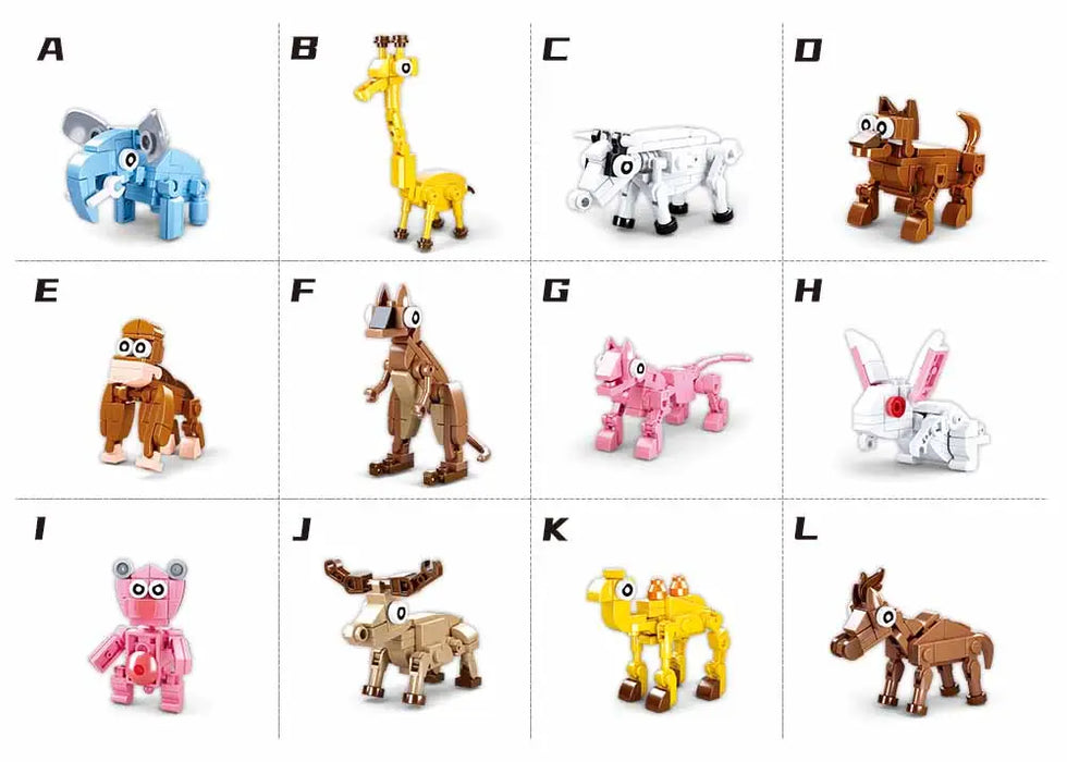 Q Bricks Egg (Mammal Series) - Collectable Blind Bag Set : 1 Egg