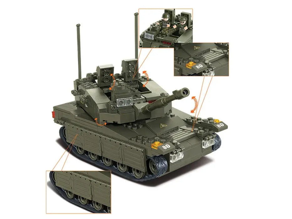 Army Merkava Tank with 5 Mini Figures by Sluban