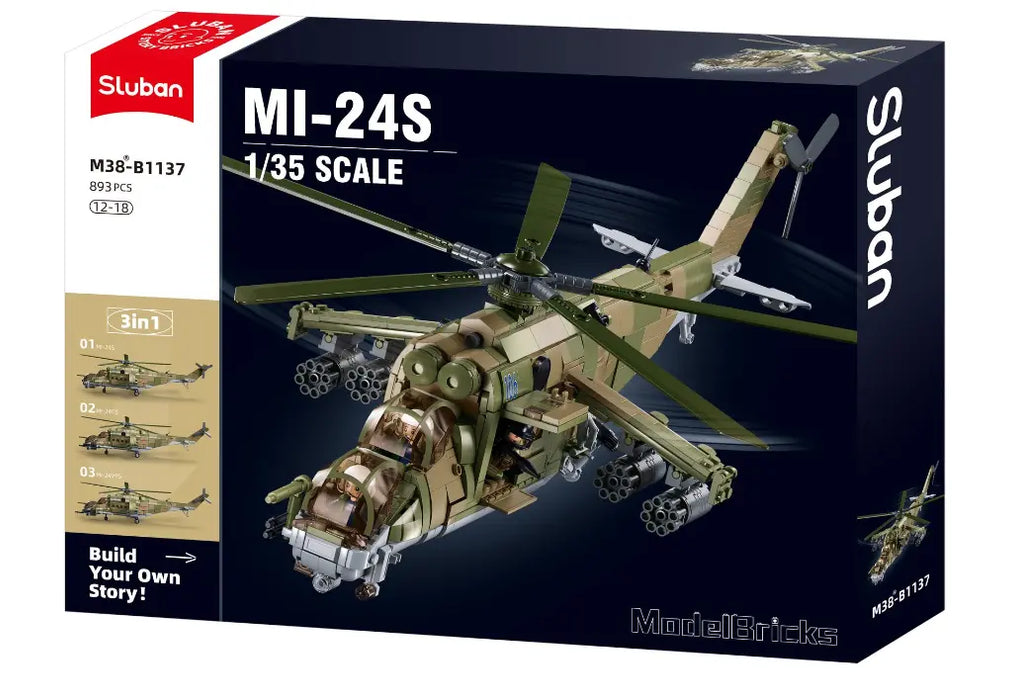 MI-24S Helicopter 3-IN-1 1/35 by Sluban