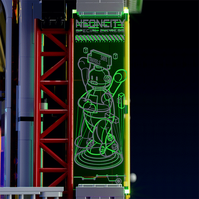 Cyberpunk Floating Train Station