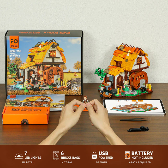 Medieval Water Mill by Lumibricks