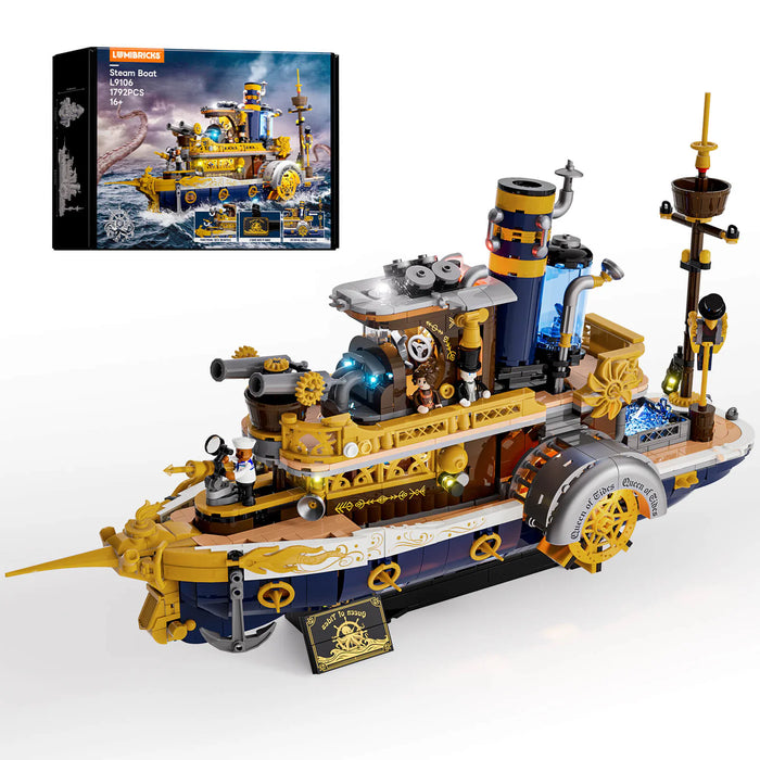Steampunk Steamboat by Lumibricks