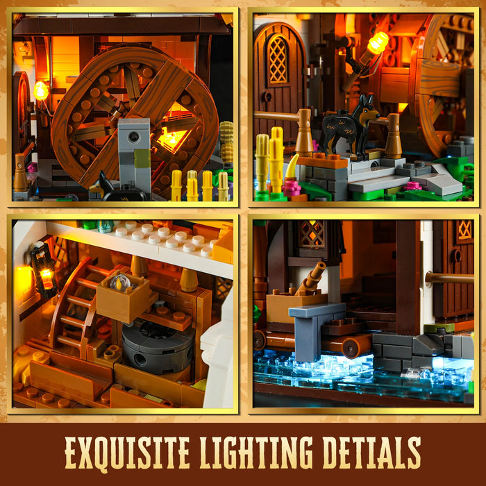 Medieval Water Mill by Lumibricks