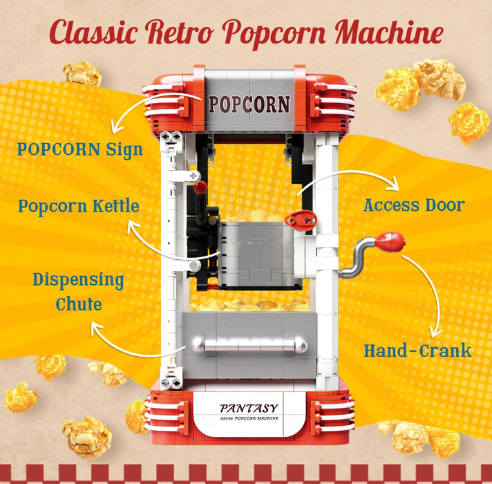 Popcorn Machine Brick Set By Pantasy