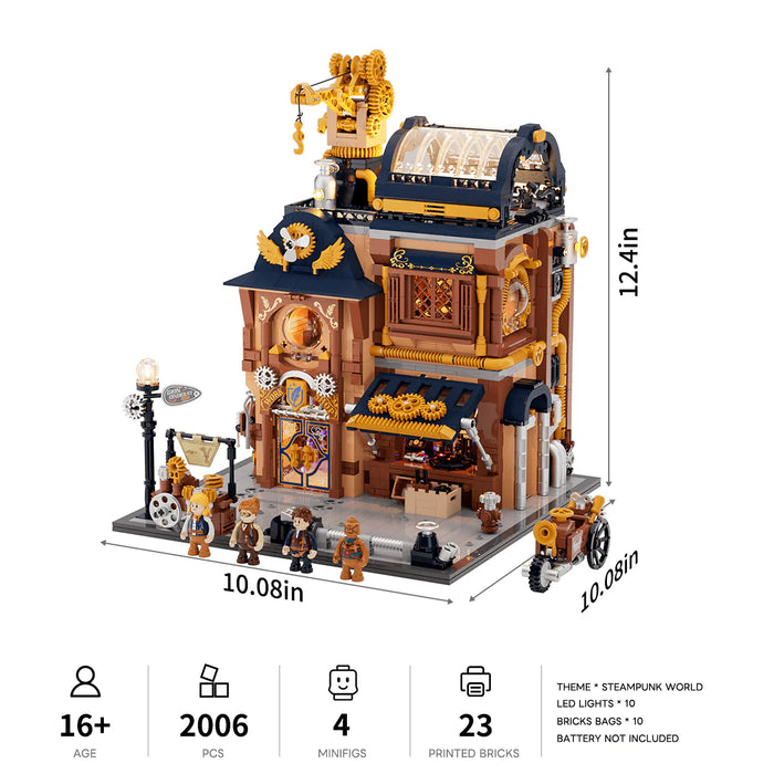 Steampunk Mechanical Workshop by LumiBricks