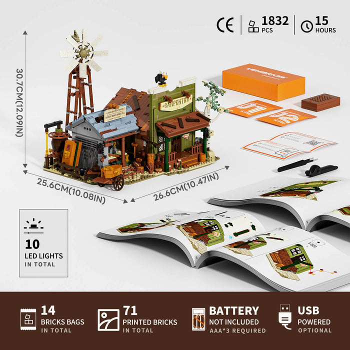 Western Carpentry Workshop by LumiBricks
