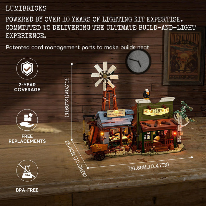 Western Carpentry Workshop by LumiBricks