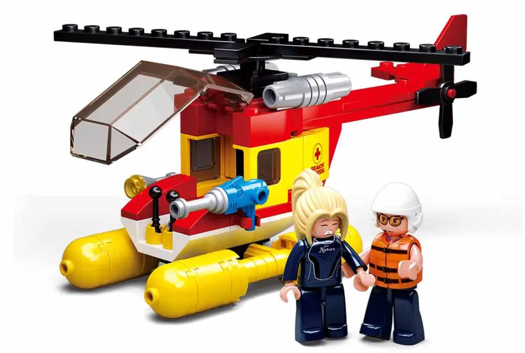 Beach Helicopter set UK brick store set