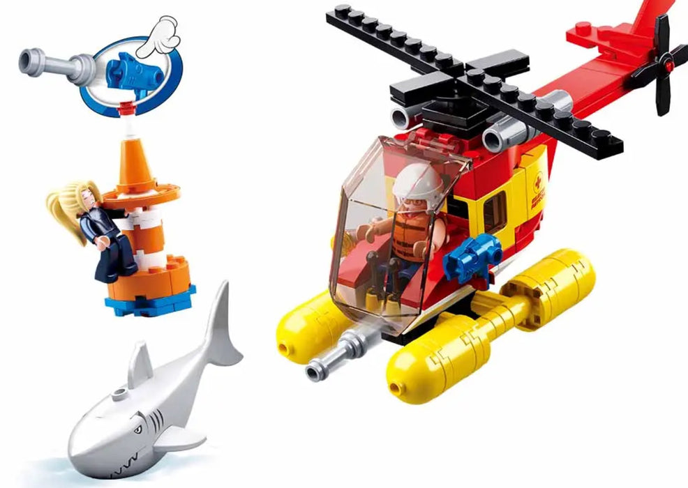 Beach Helicopter set UK brick store  Bricknique