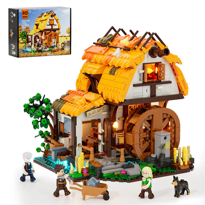 Medieval Water Mill by Lumibricks
