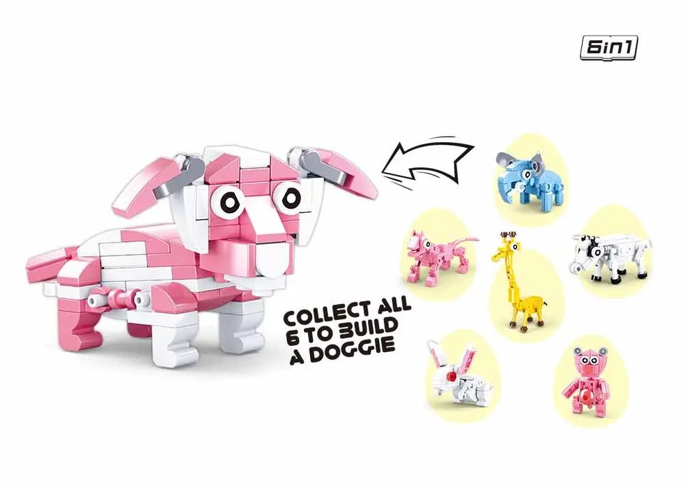 Q Bricks Egg (Mammal Series) - Collectable Blind Bag Set : 1 Egg