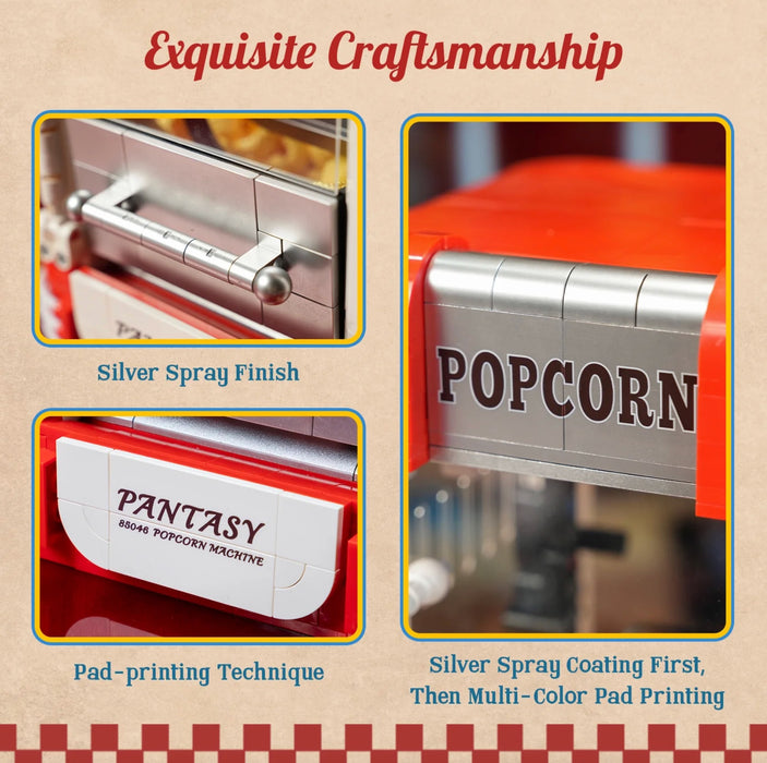 Popcorn Machine Brick Set By Pantasy