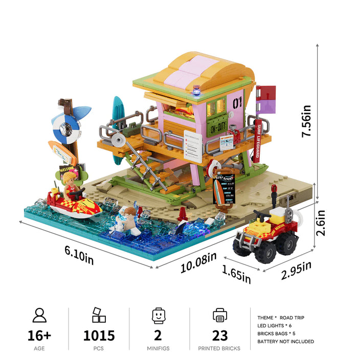 Beach Lifeguard Tower by LumiBricks