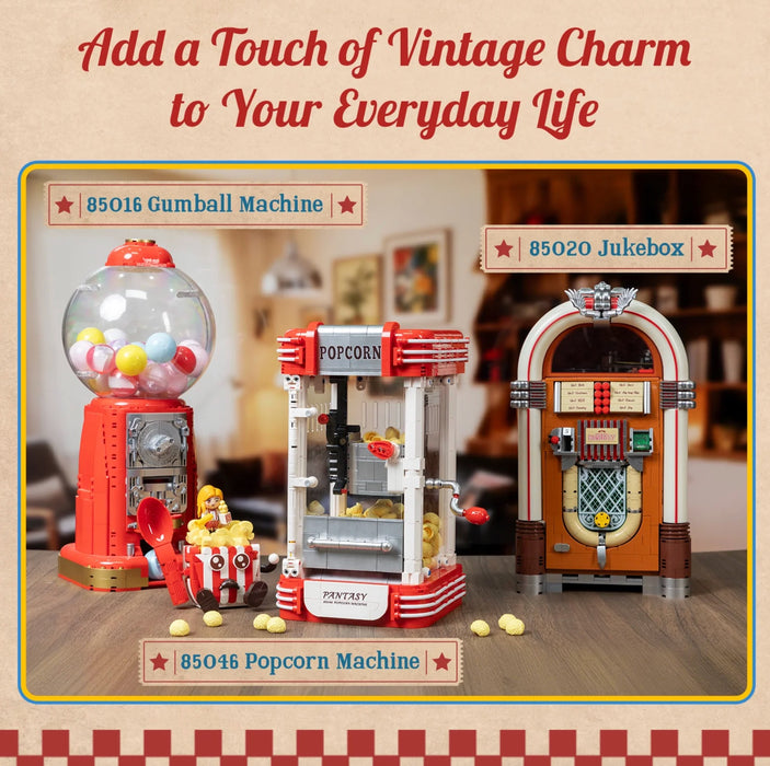 Popcorn Machine Brick Set By Pantasy