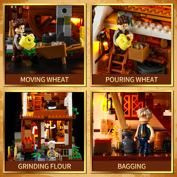 Medieval Water Mill by Lumibricks