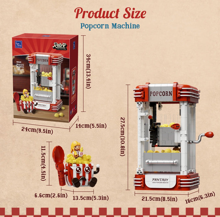 Popcorn Machine Brick Set By Pantasy