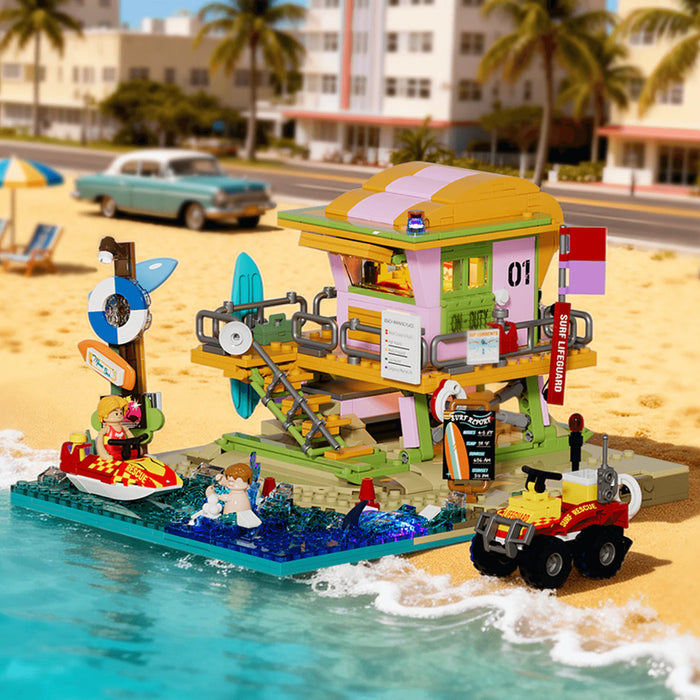 Beach Lifeguard Tower by LumiBricks