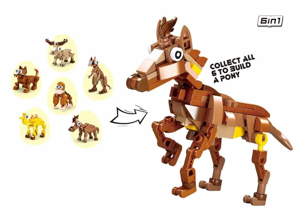 Q Bricks Egg (Mammal Series) - Collectable Blind Bag Set : 1 Egg