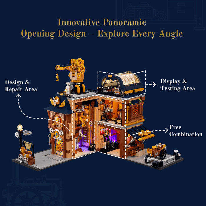 Steampunk Mechanical Workshop by LumiBricks