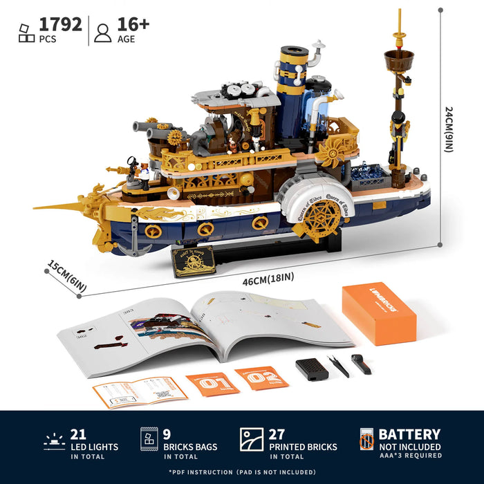 Steampunk Steamboat by Lumibricks