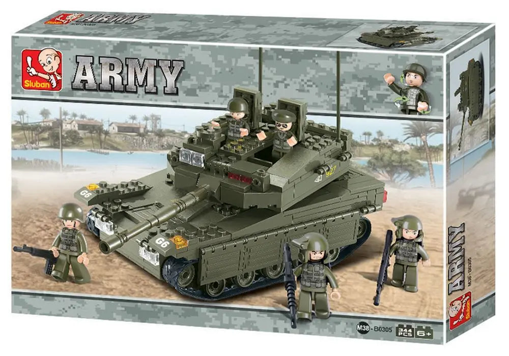 Army Merkava Tank with 5 Mini Figures by Sluban