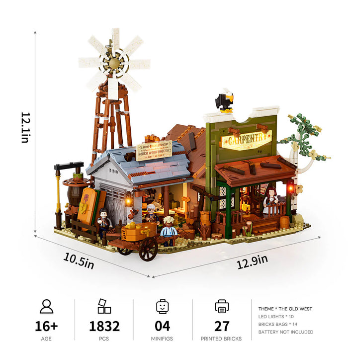 Western Carpentry Workshop by LumiBricks