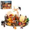 LumiBricks brick set with a covered wagon, characters, and scenic background, including packaging UK shop