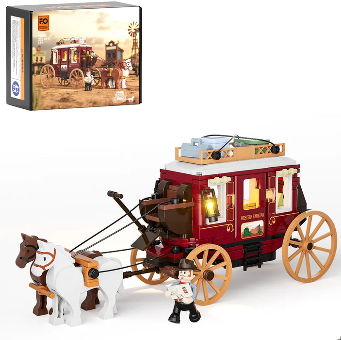 Old West Stagecoach By Lumibricks