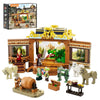 Toy set from LumiBricks with a stage, characters, and animals in the UK