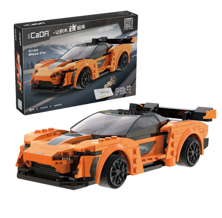 Orange brick sports car model set by Cada UK Stockist