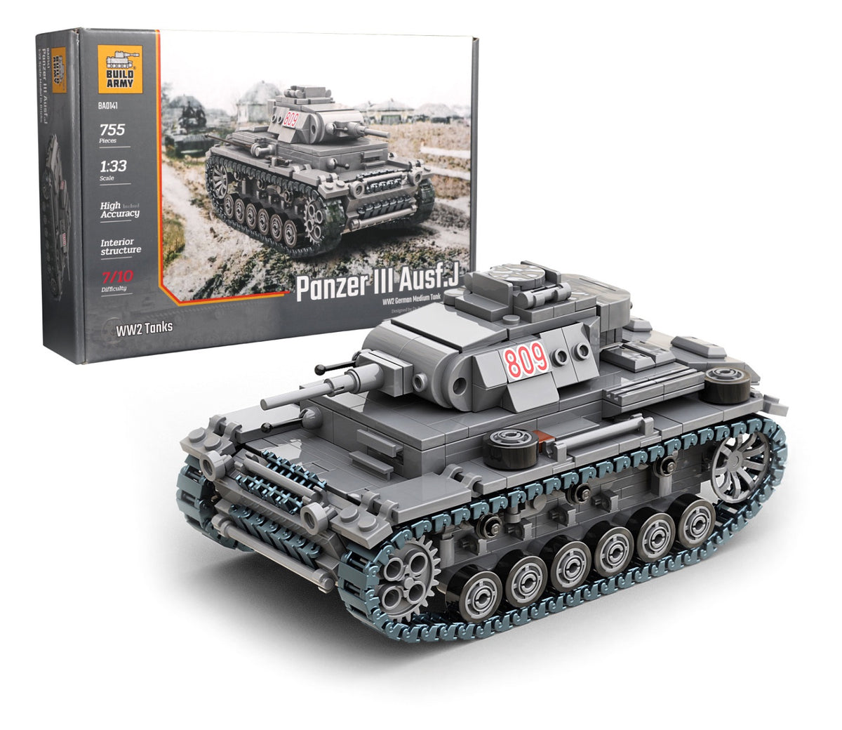 Panzer 3 Tank– bricknique : The UK's Best Alternative Building Brick Sets