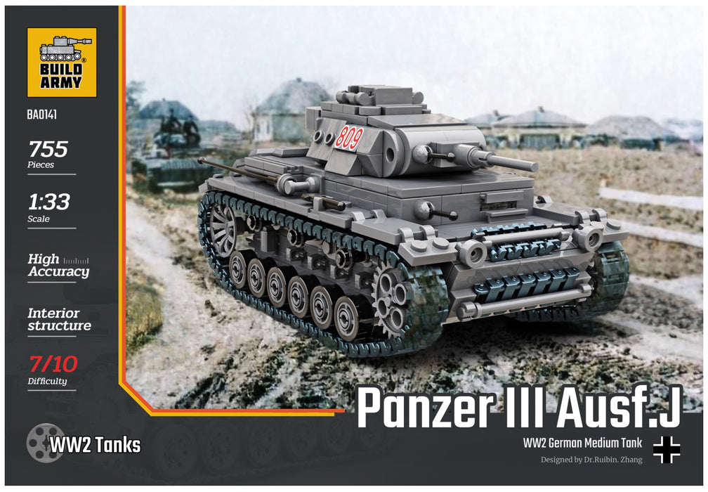 Panzer 3 Tank By Brick Army
