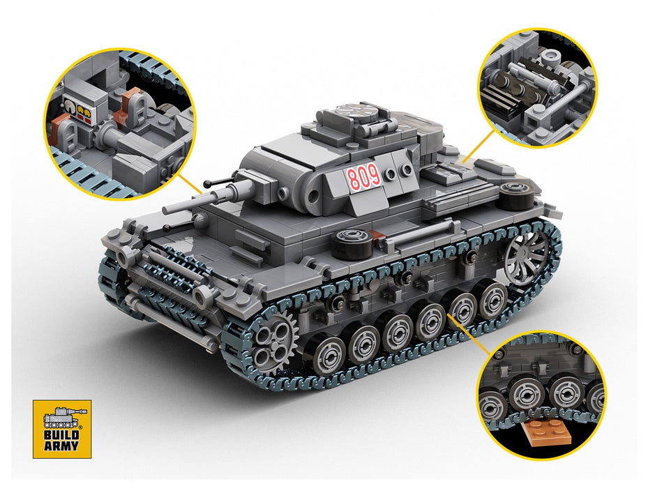 Panzer 3 Tank By Brick Army