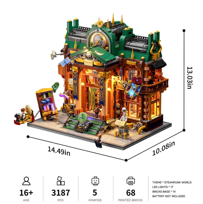 Steampunk Time Rift Library by Lumibricks