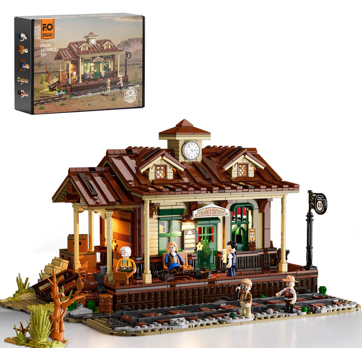 Old West Train Station by Lumibricks