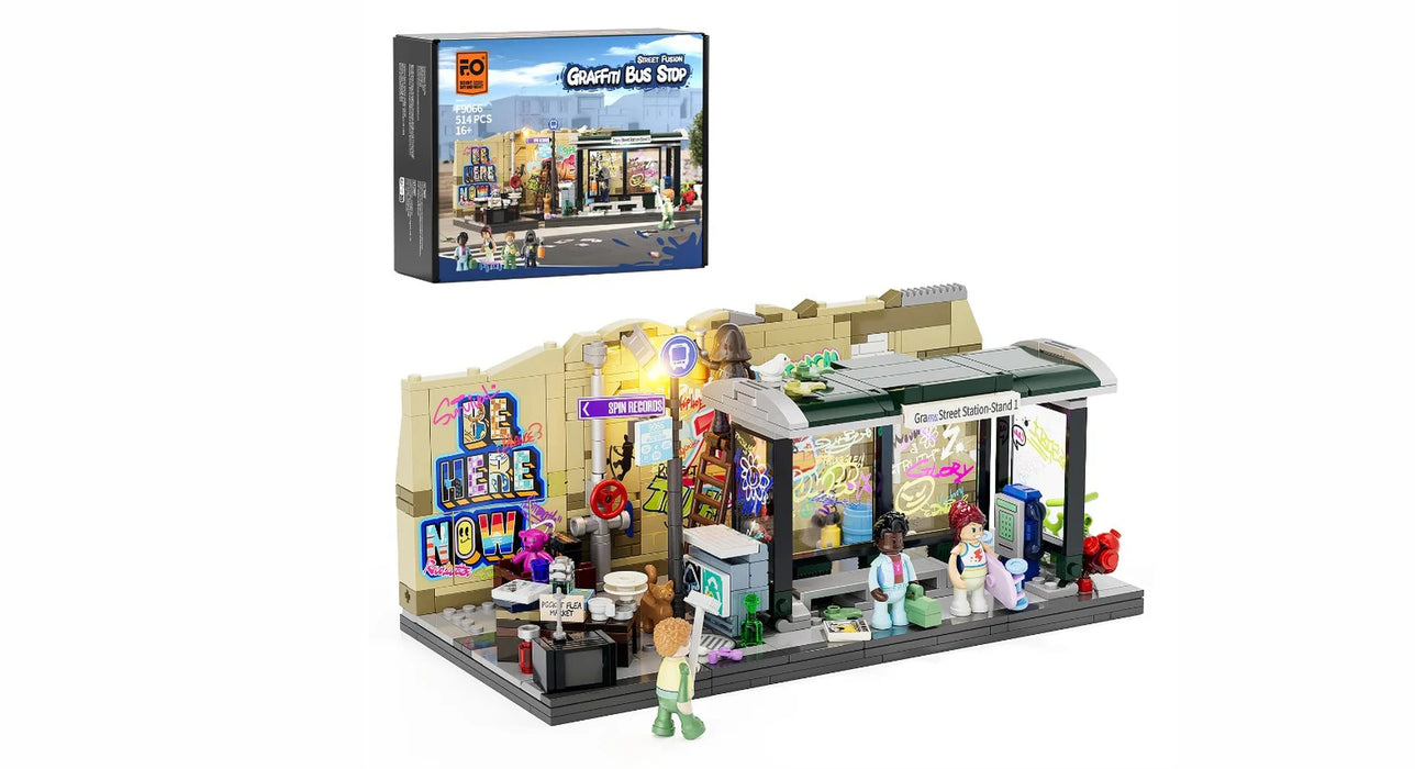 Graffiti Bus Stop by LumiBricks UK